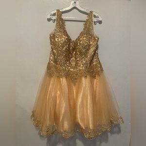 Let’s Evening Gown Champaign/Gold 3XL